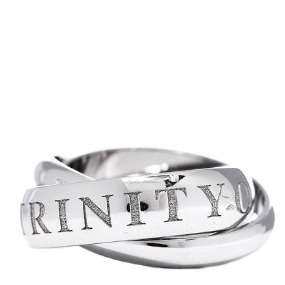 Cartier 18K White Gold 98 Xmas Limited Trinity Ring 50 5.25 1 of 6