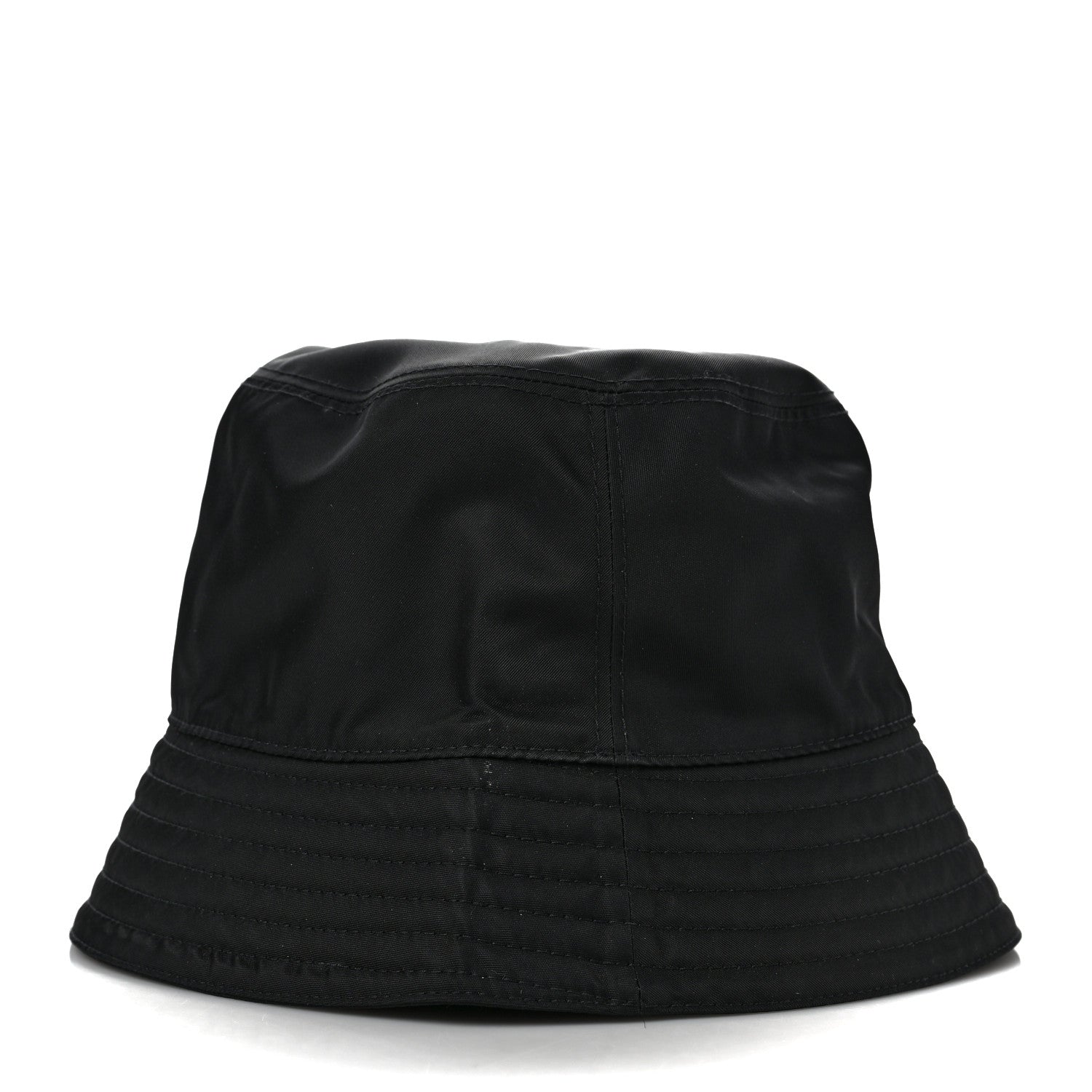 Prada Re-Nylon Metal Triangle Logo Womens Bucket Hat M Black 5 of 7