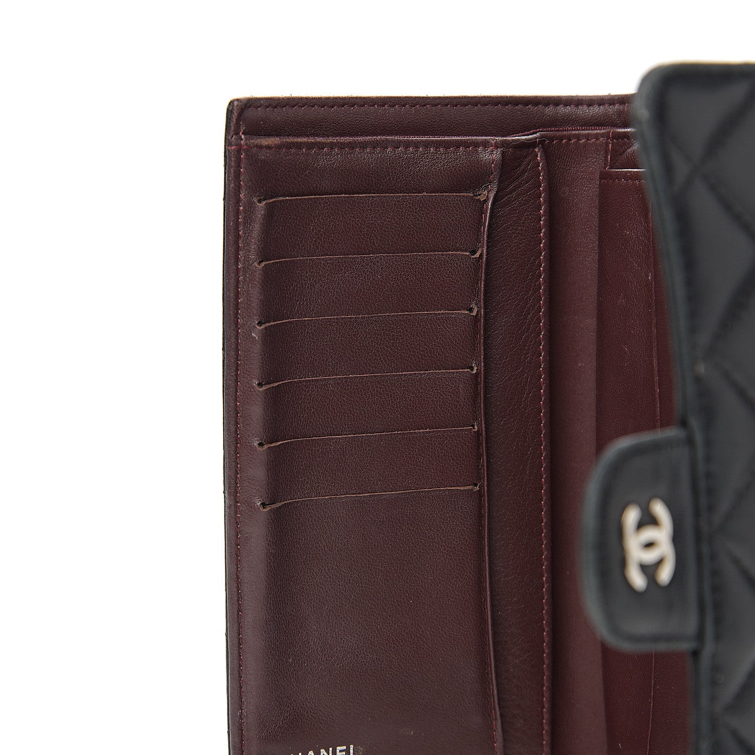 Chanel Lambskin Quilted Large Flap Wallet Black 13 of 14