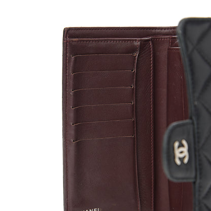 Chanel Lambskin Quilted Large Flap Wallet Black 13 of 14