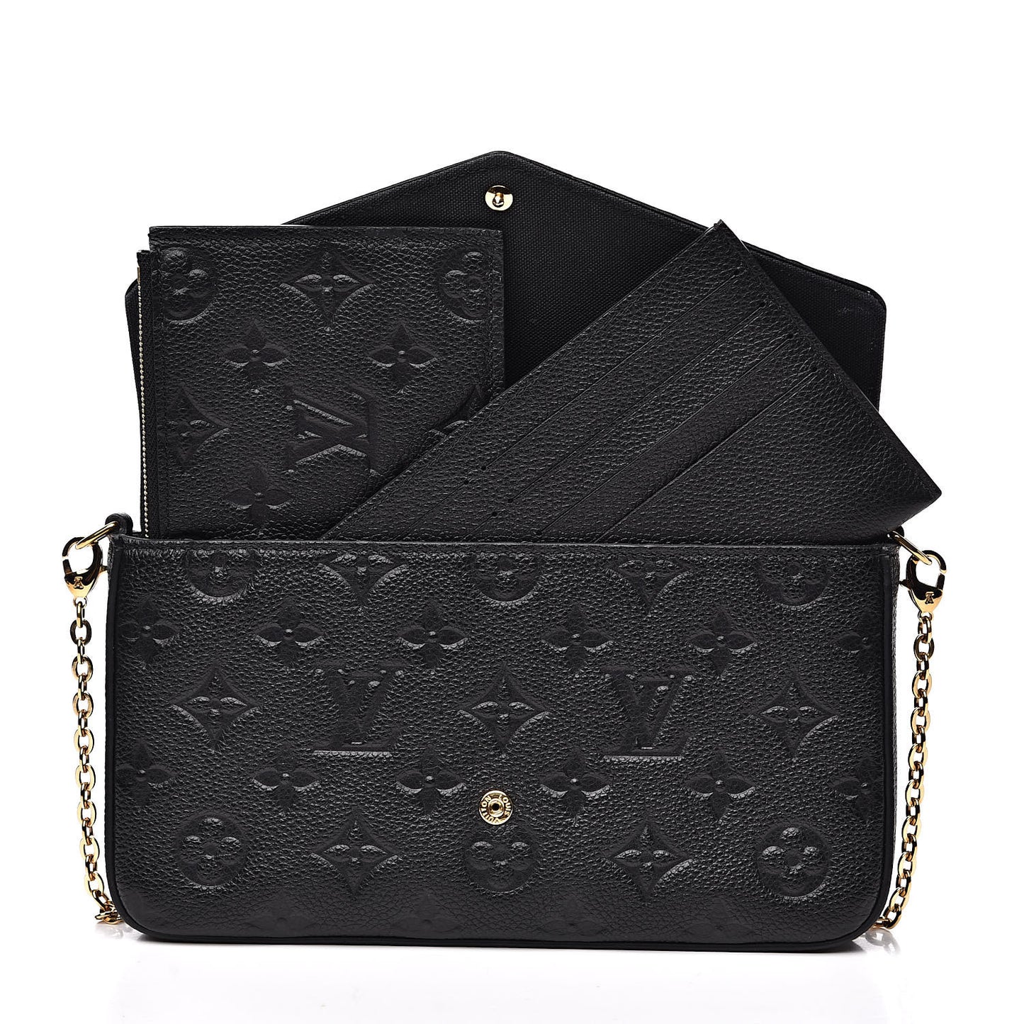 Empreinte Pochette Felicie Chain Wallet Black