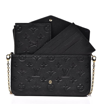 Louis Vuitton Empreinte Pochette Felicie Chain Wallet Black 12 of 13