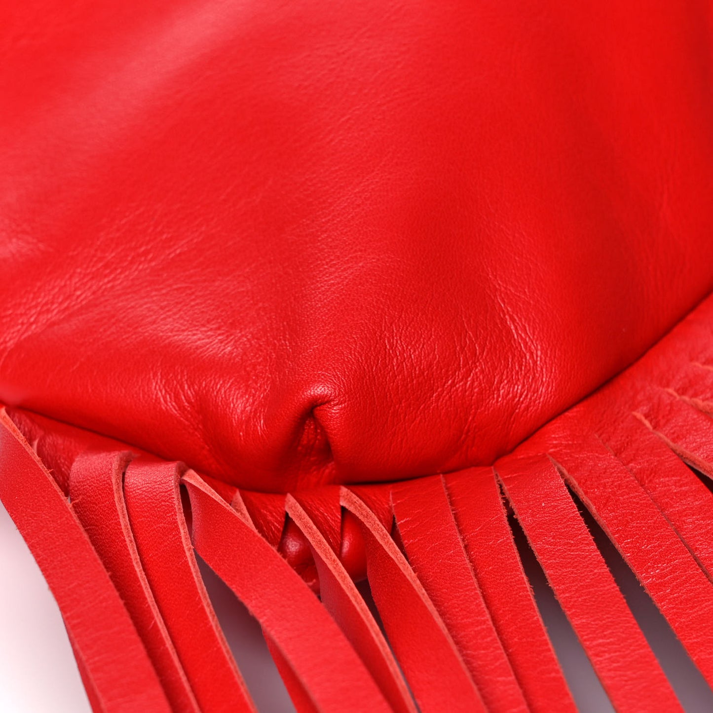 Nappa The Fringe Pouch Shoulder Bag Red
