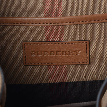 Burberry Canvas Mega Check Medium Chiltern Backpack Tan 6 of 6