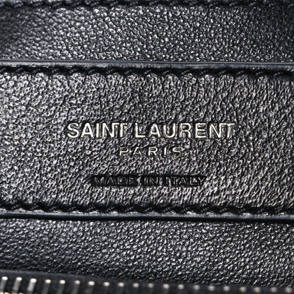 Saint Laurent Sheepskin Matelasse Chevron Monogram Large College Satchel Black 5 of 9