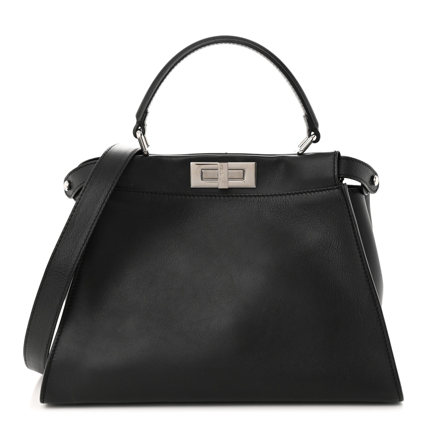 Vitello Seta Snakeskin Crocodile Monster Eyes Medium Peekaboo Iconic Satchel Black Girasole