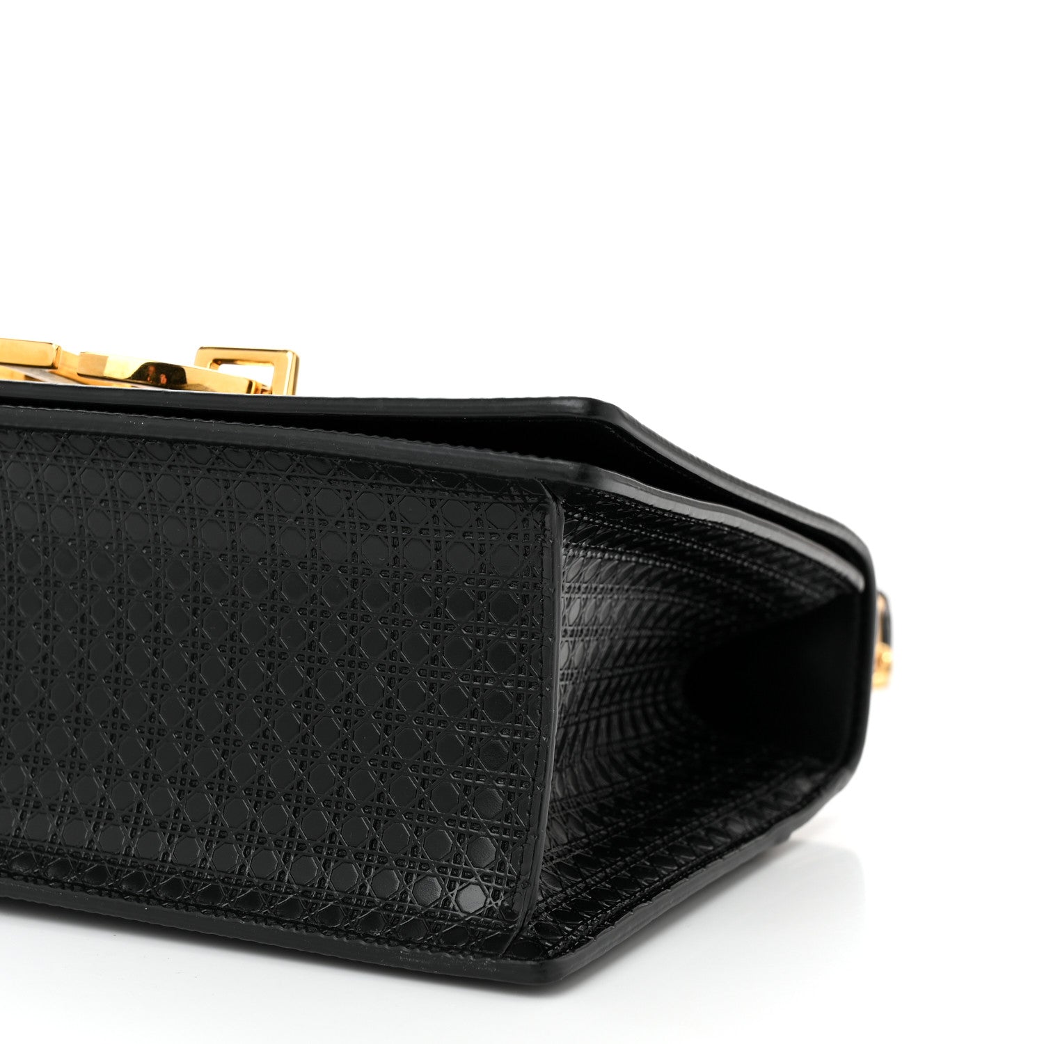 Christian Dior Patent Micro-Cannage 30 Montaigne Chain Flap Bag Black 10 of 11