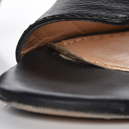 Louis Vuitton Calfskin Open Toe Mules 37 Black 10 of 12