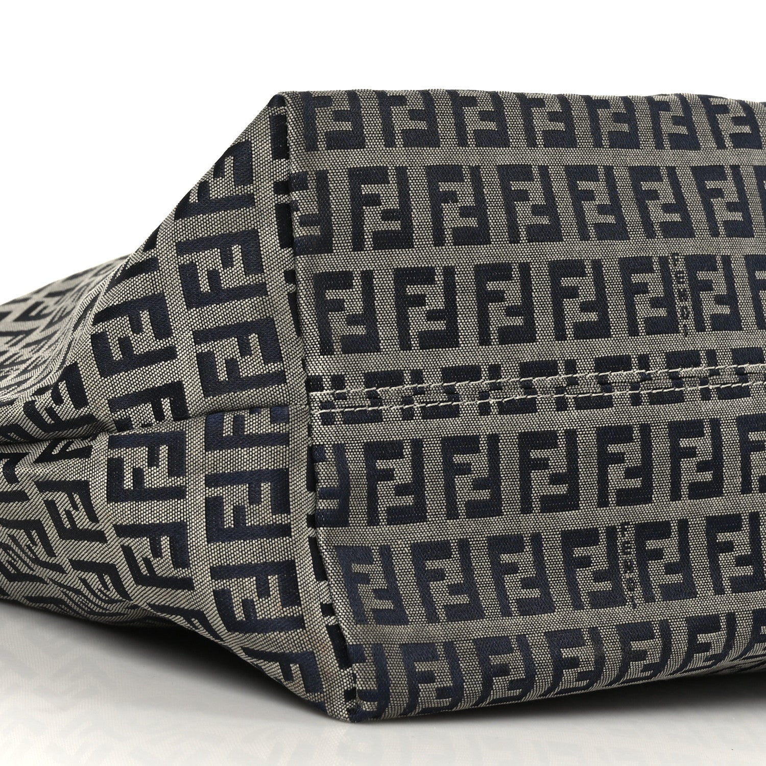 Fendi Zucchino Large Shopper Tote Navy 7 of 9