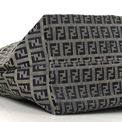 Fendi Zucchino Large Shopper Tote Navy 7 of 9