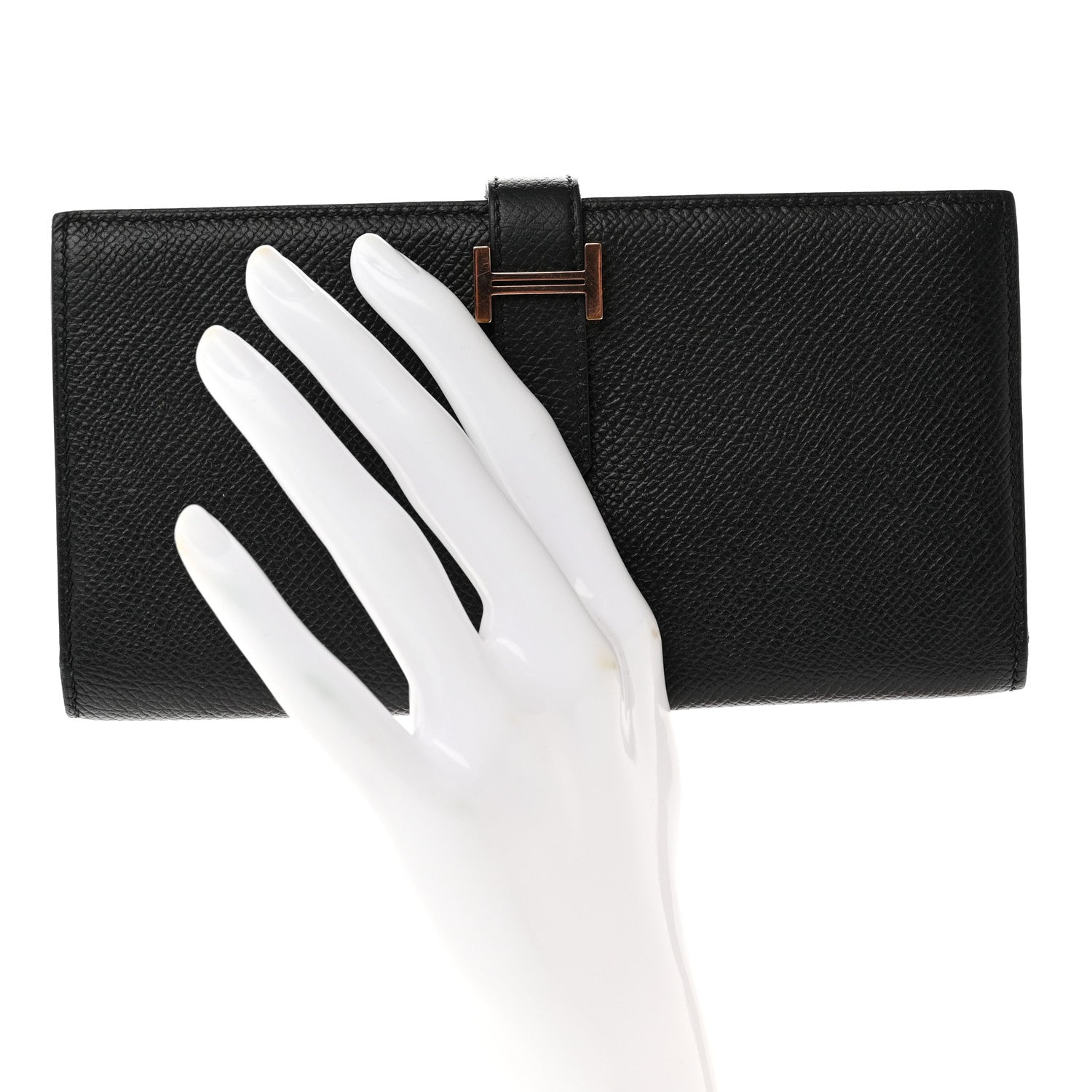 Hermes Epsom Bearn Gusset Wallet Black 2 of 9