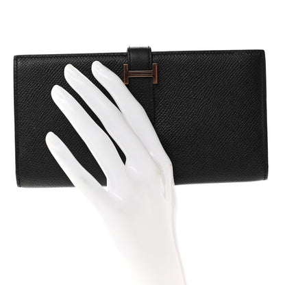 Hermes Epsom Bearn Gusset Wallet Black 2 of 9