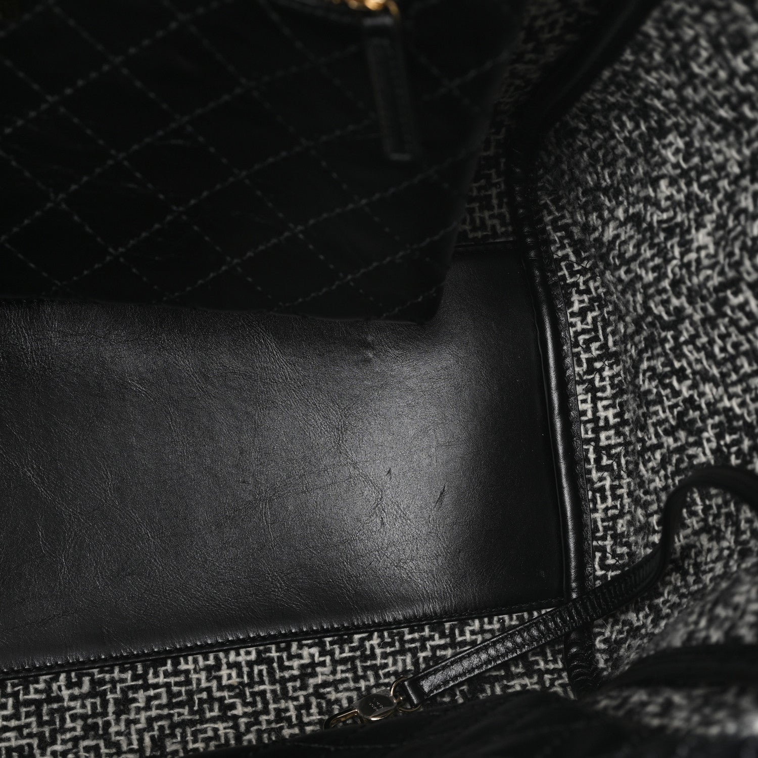 Chanel Calfskin Tweed Medium Deauville Tote Black Multicolor 12 of 12