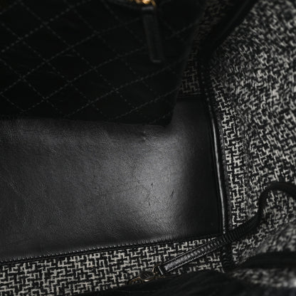 Chanel Calfskin Tweed Medium Deauville Tote Black Multicolor 12 of 12