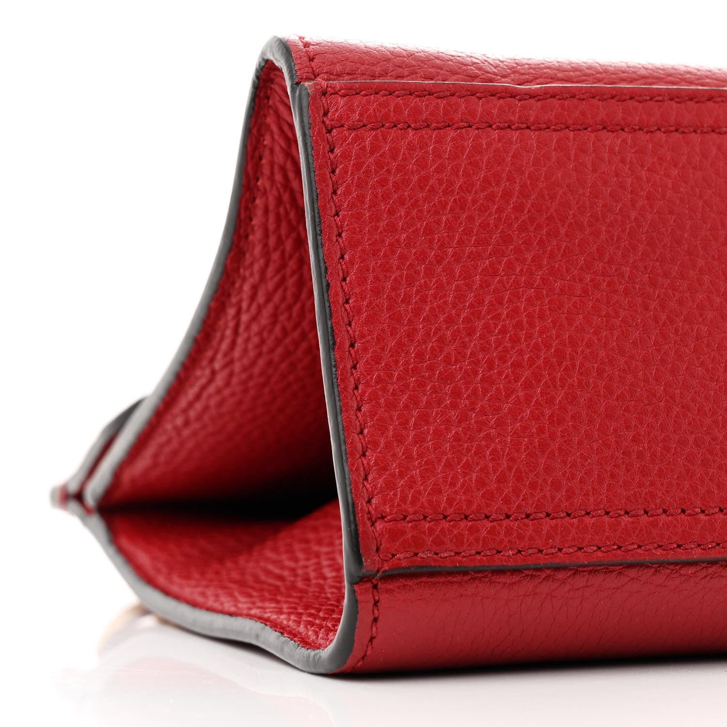 Gucci Cellarius Calfskin Mini GG Marmont Top Handle Bag Vulcanic Red 9 of 11