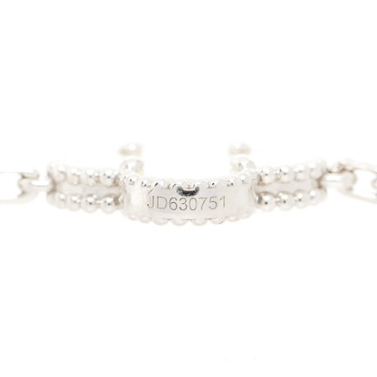 Van Cleef & Arpels 18K White Gold Mother of Pearl 5 Motifs Vintage Alhambra Bracelet 3 of 5