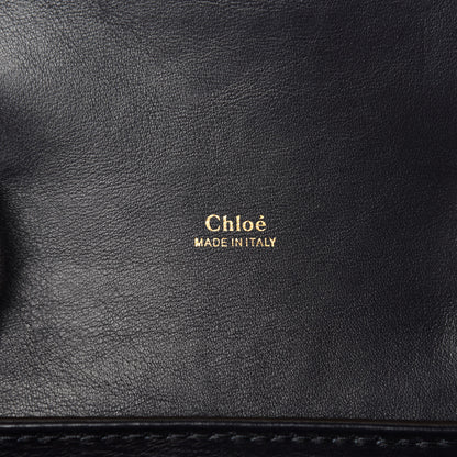 Chloe Calfskin Crocodile Embossed Small Aby Day Shoulder Bag Full Blue 8 of 10