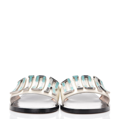 Christian Dior Calfskin Dio(r)evolution 10mm Slide Sandals 38 Off White 3 of 9