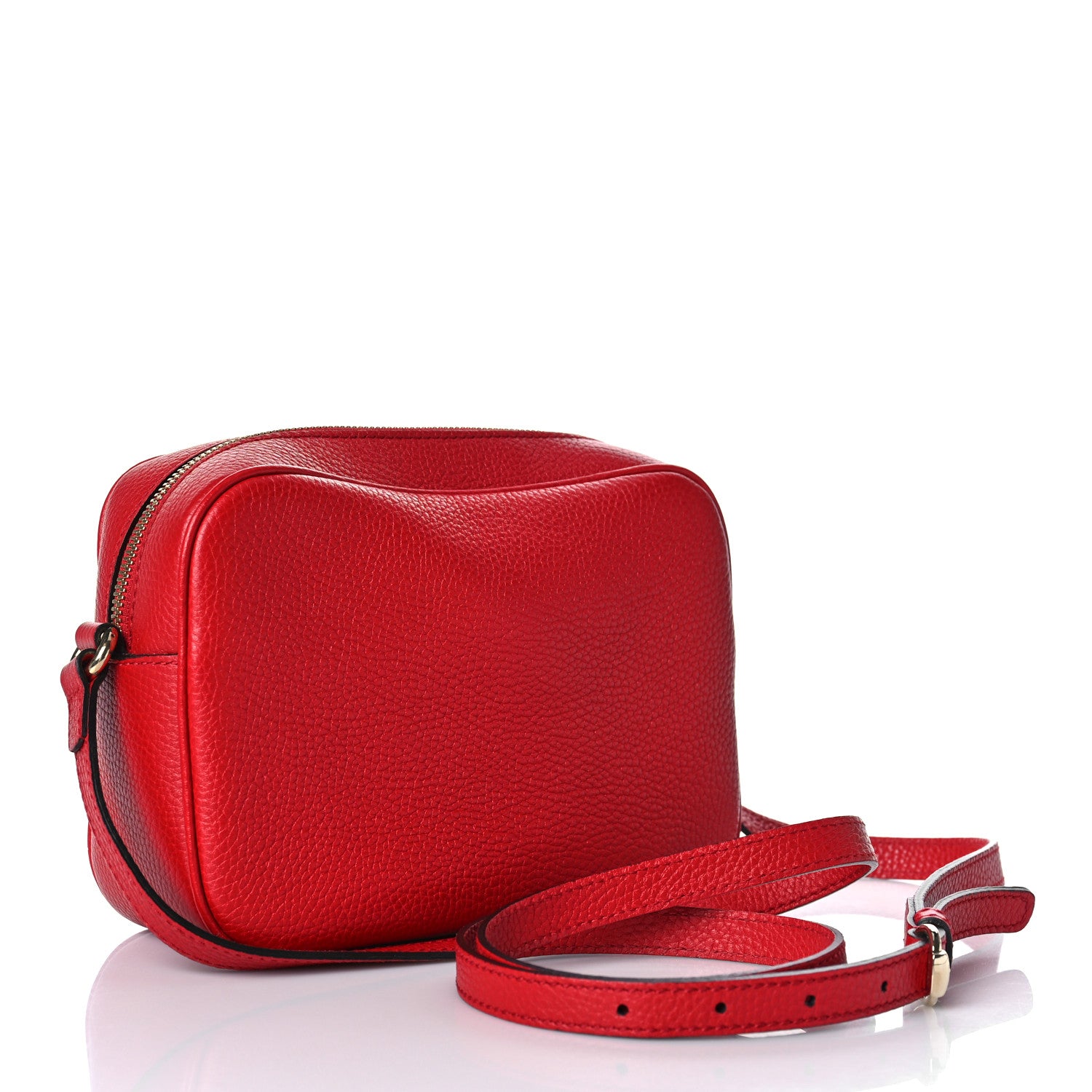 Gucci Pebbled Calfskin Small Soho Disco Bag Tabasco Red 3 of 12