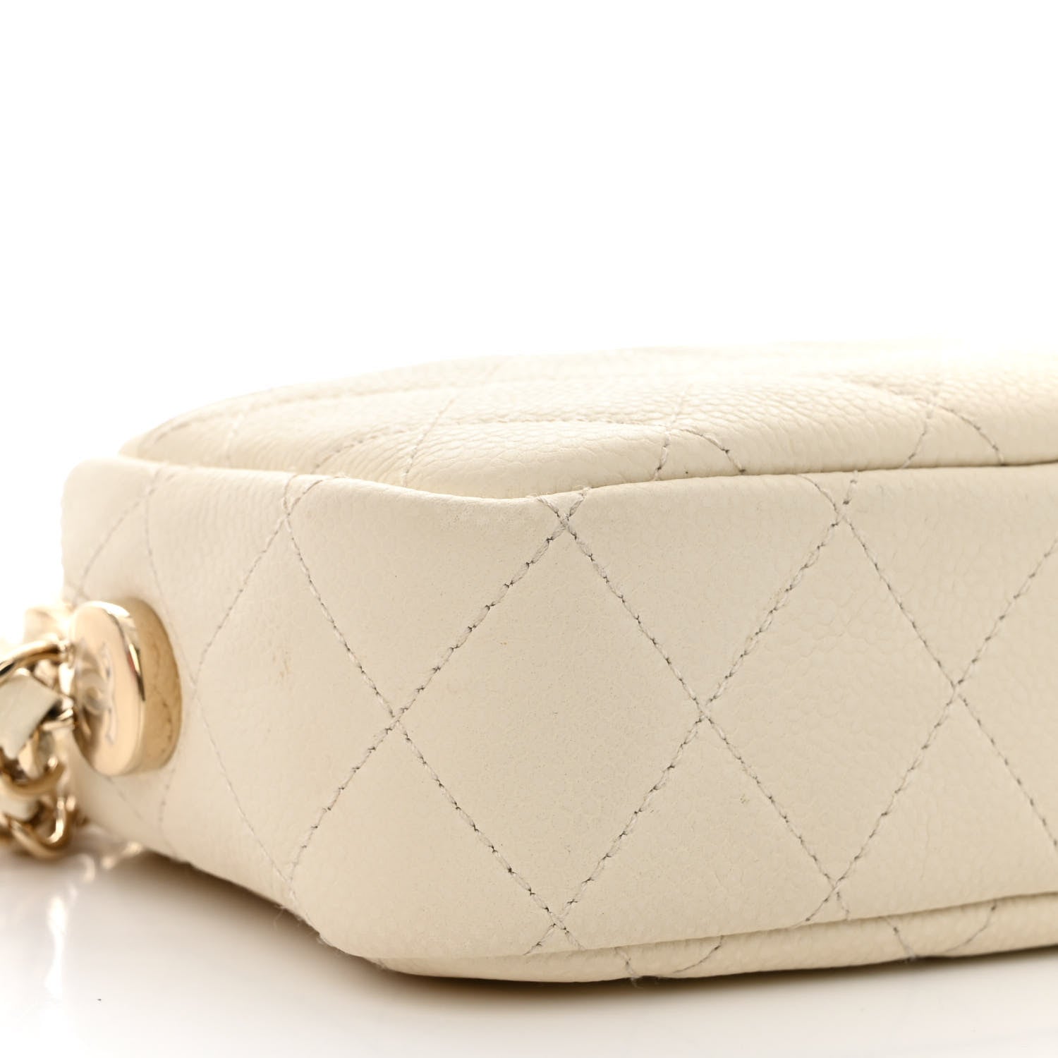 Chanel Caviar Quilted Mini Coco Tassel Camera Case White 9 of 11