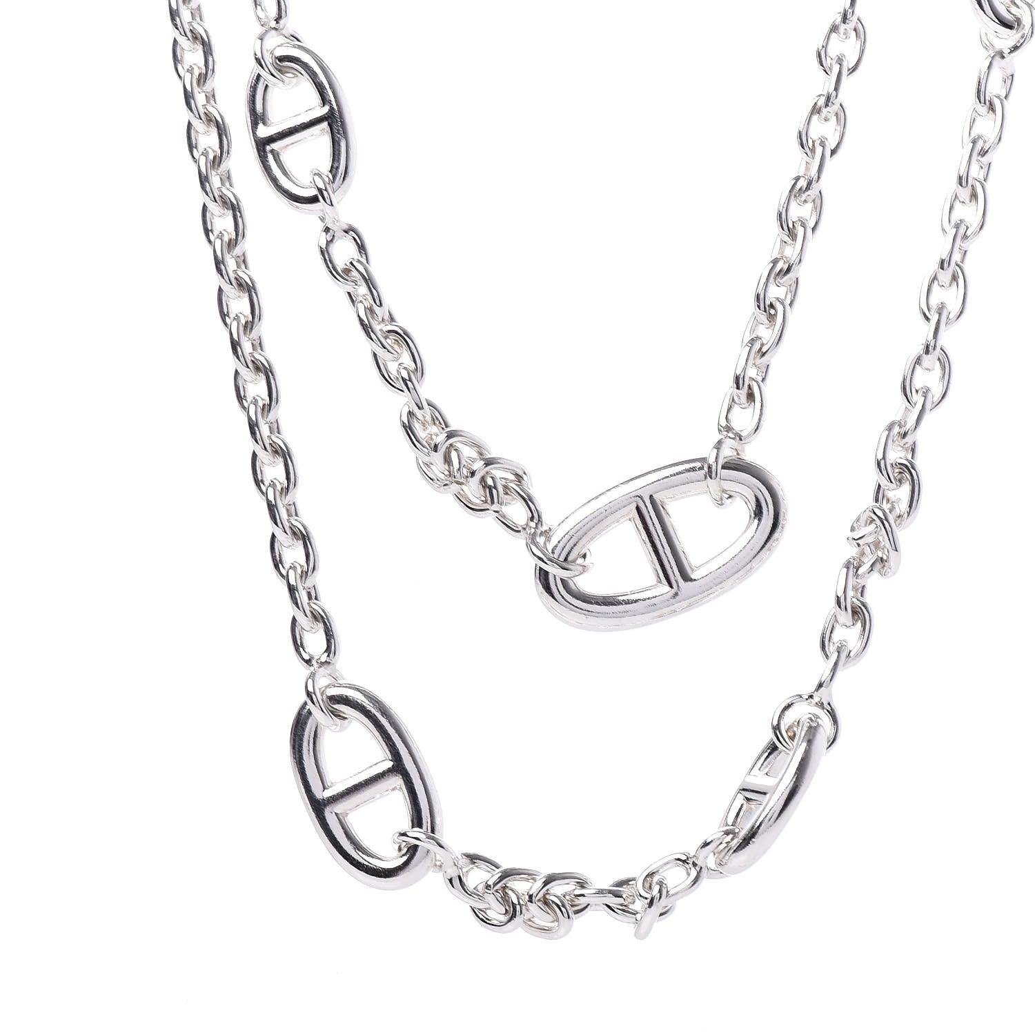 Hermes Sterling Silver Farandole Necklace 120 4 of 6