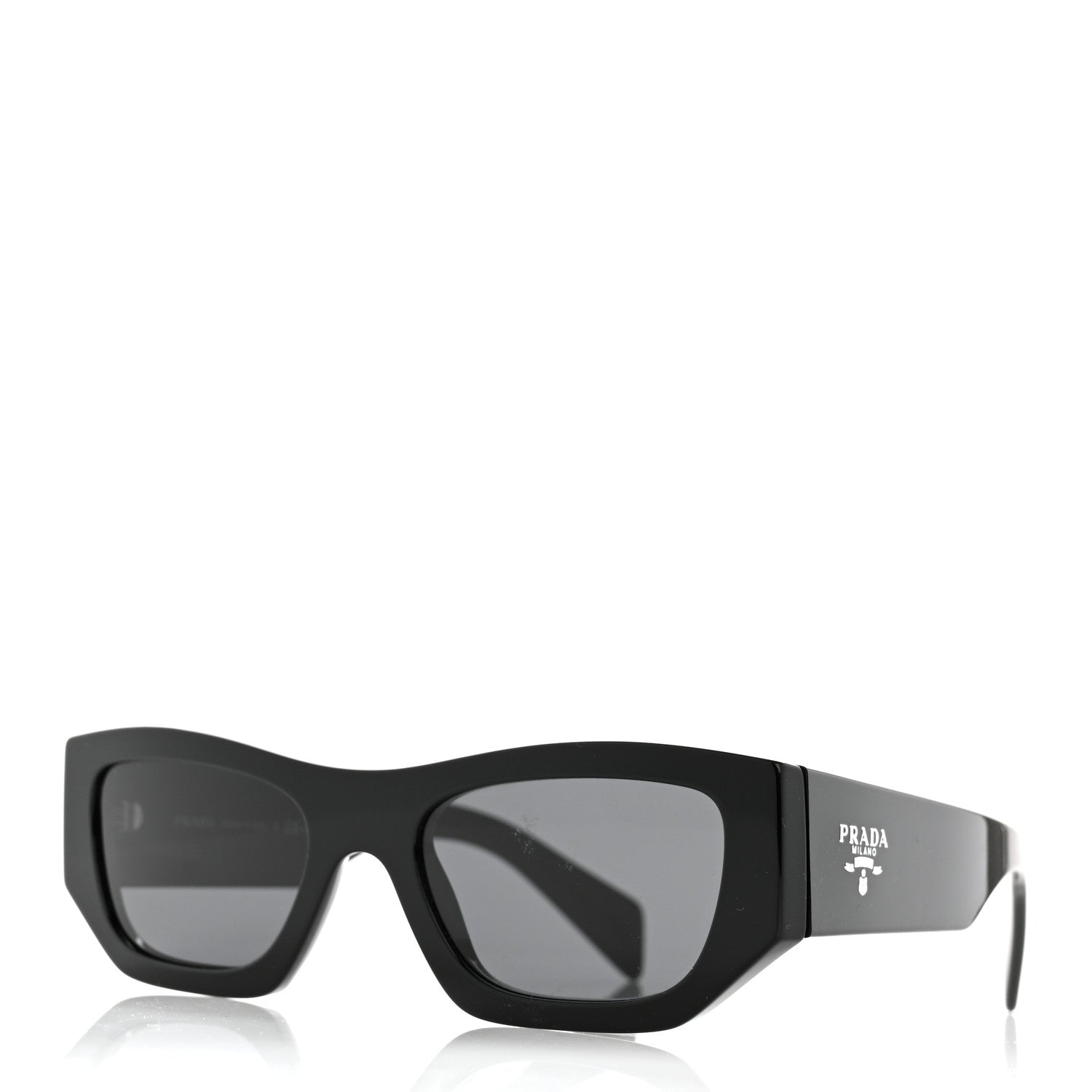 Prada Acetate Pillow Sunglasses SPR A01 Black 1 of 9