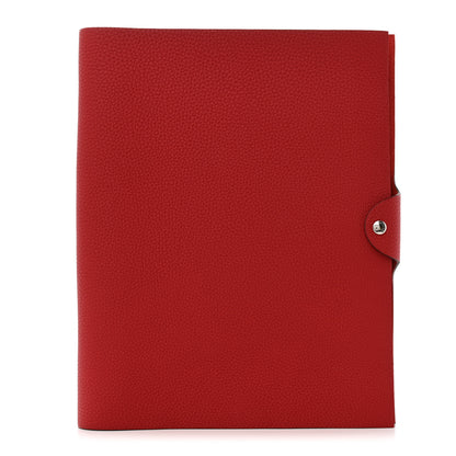 Hermes Togo Ulysse GM Notebook Cover Rouge De Coeur 1 of 7