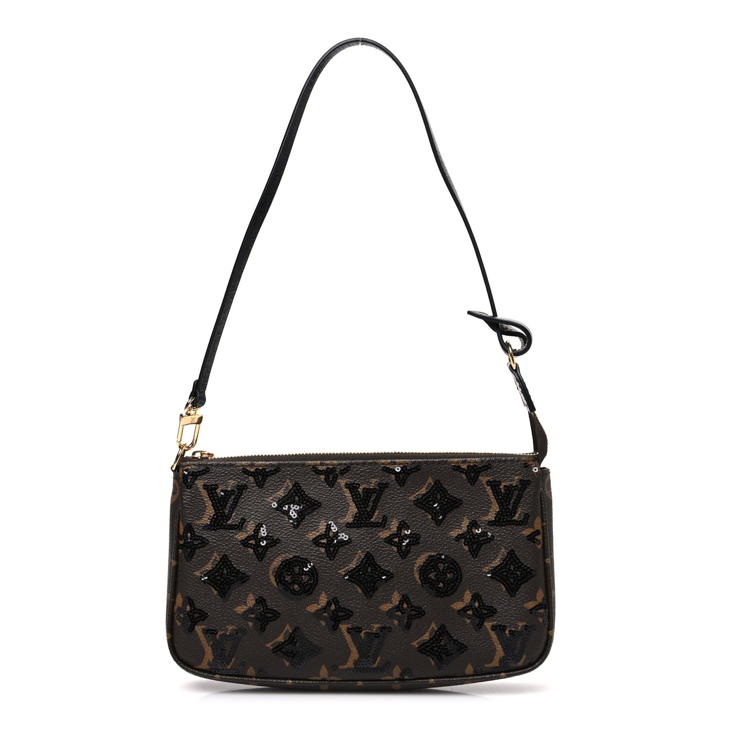 Louis Vuitton Monogram Sequins Pochette Accessories Black 1856979