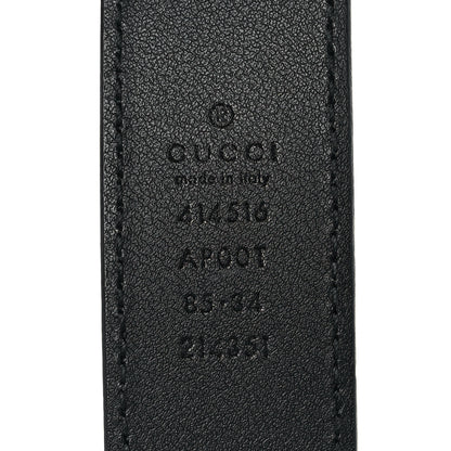 Gucci Calfskin Double G 30mm Belt 85 34 Black 3 of 4