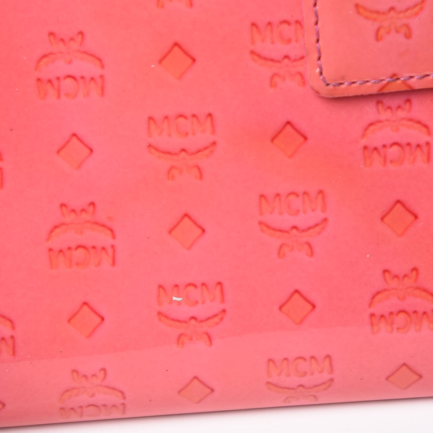 Patent Continental Flap Wallet Pink
