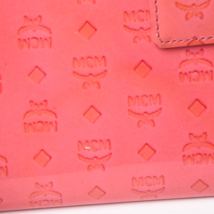 MCM Patent Continental Flap Wallet Pink 8 of 9