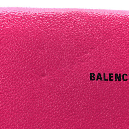Balenciaga Pebbled Calfskin Everyday Continental Wallet on Chain Acid Pink 9 of 10