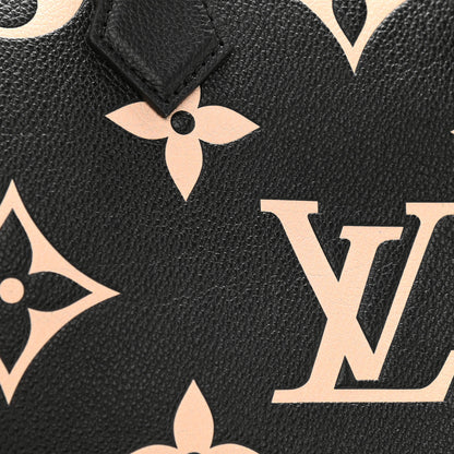 Louis Vuitton Empreinte Monogram Giant Speedy Bandouliere 25 Black Beige 9 of 10