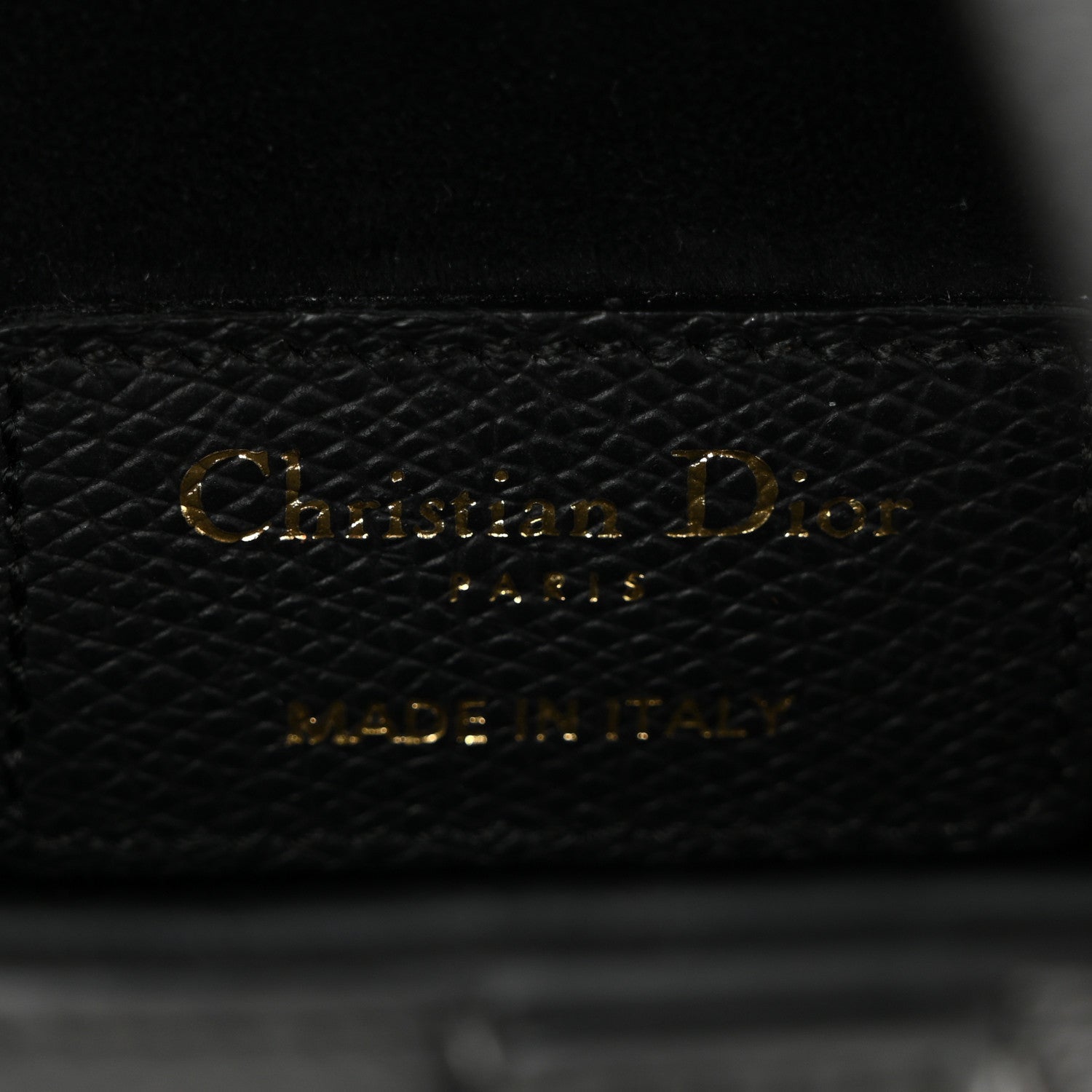 Christian Dior Grained Calfskin Mini Saddle Bag Black 6 of 9