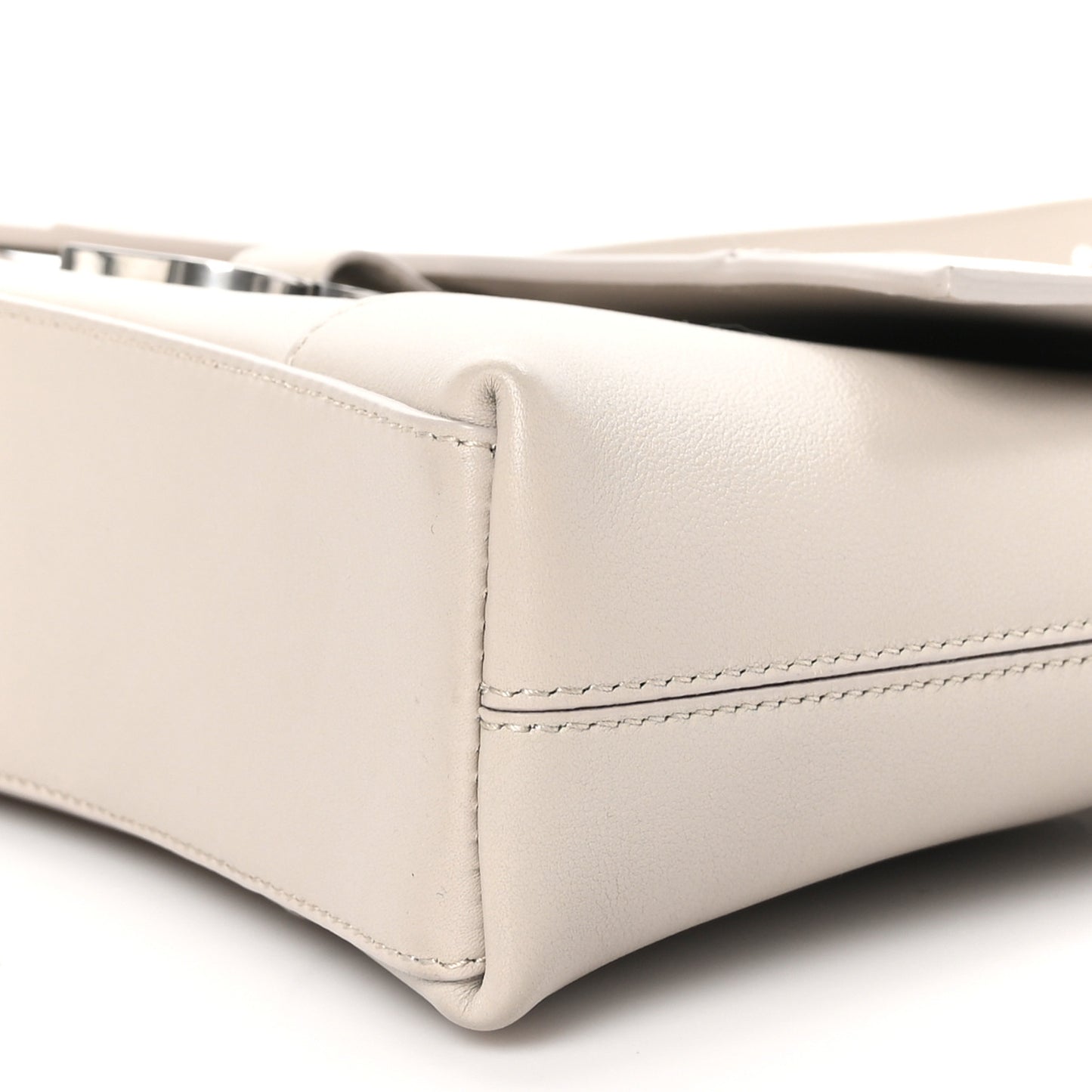 Semi Shiny Smooth Calfskin XS Downtown Shoulder Bag Cold Beige
