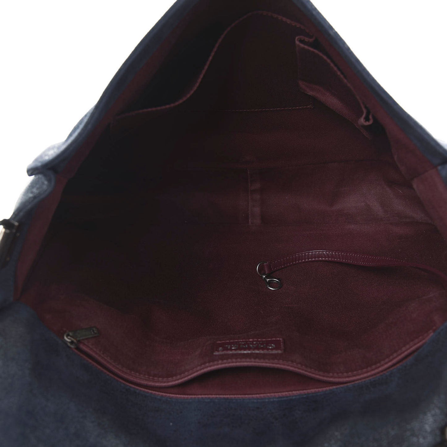 Iridescent Calfskin Quilted XL Gentle Boy Flap Blue