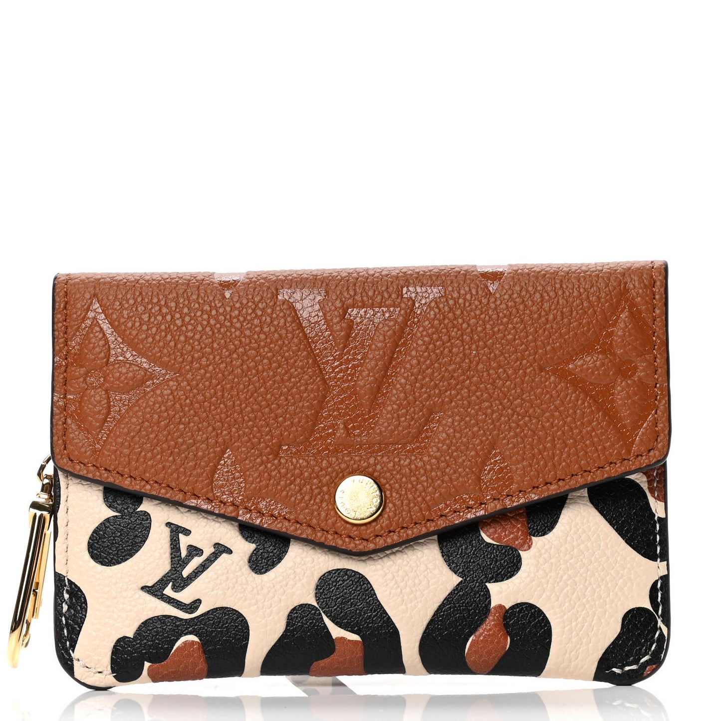 Empreinte Monogram Giant Wild At Heart Key Pouch Caramel