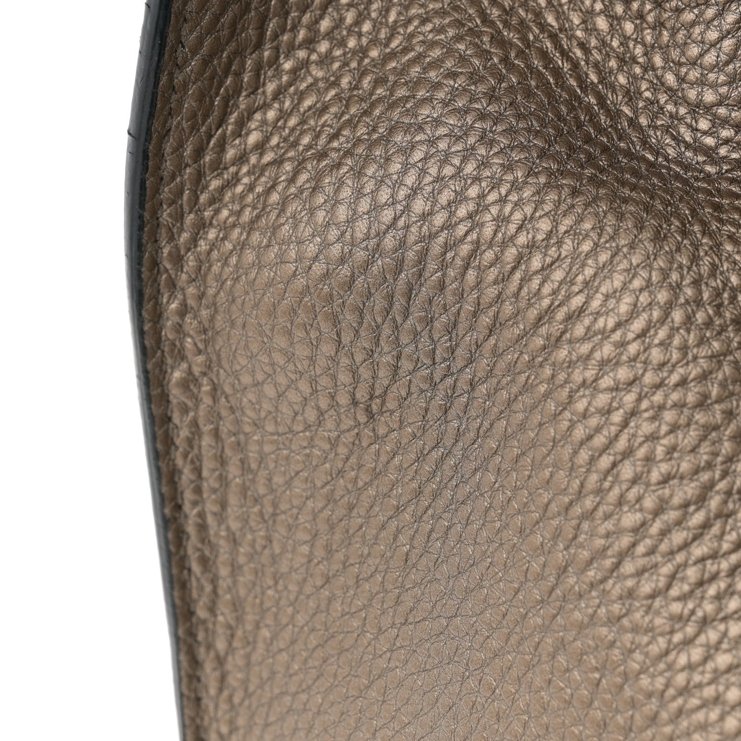 Salvatore Ferragamo Metallic Hammered Calfskin Double Handle Small Amy Tote Graphite 13 of 13