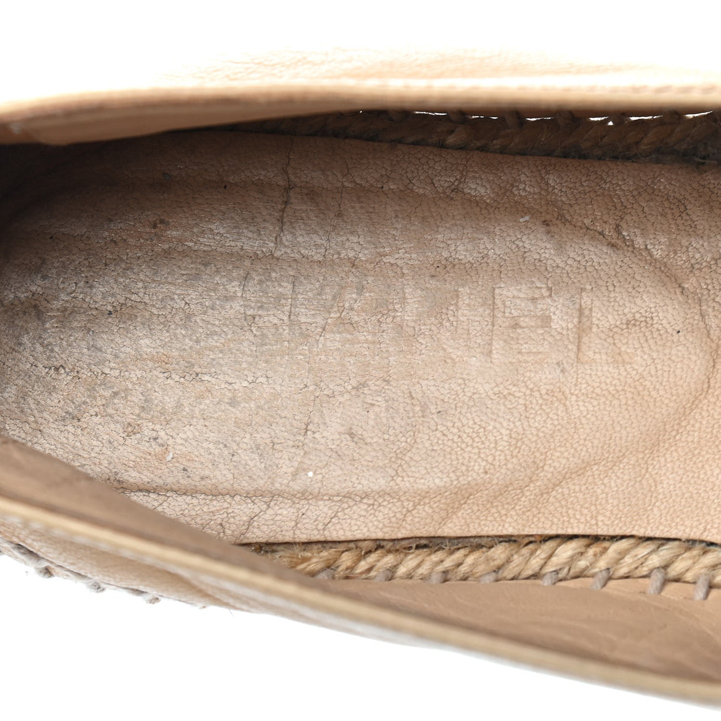 Lambskin CC Espadrilles 38 Beige Black