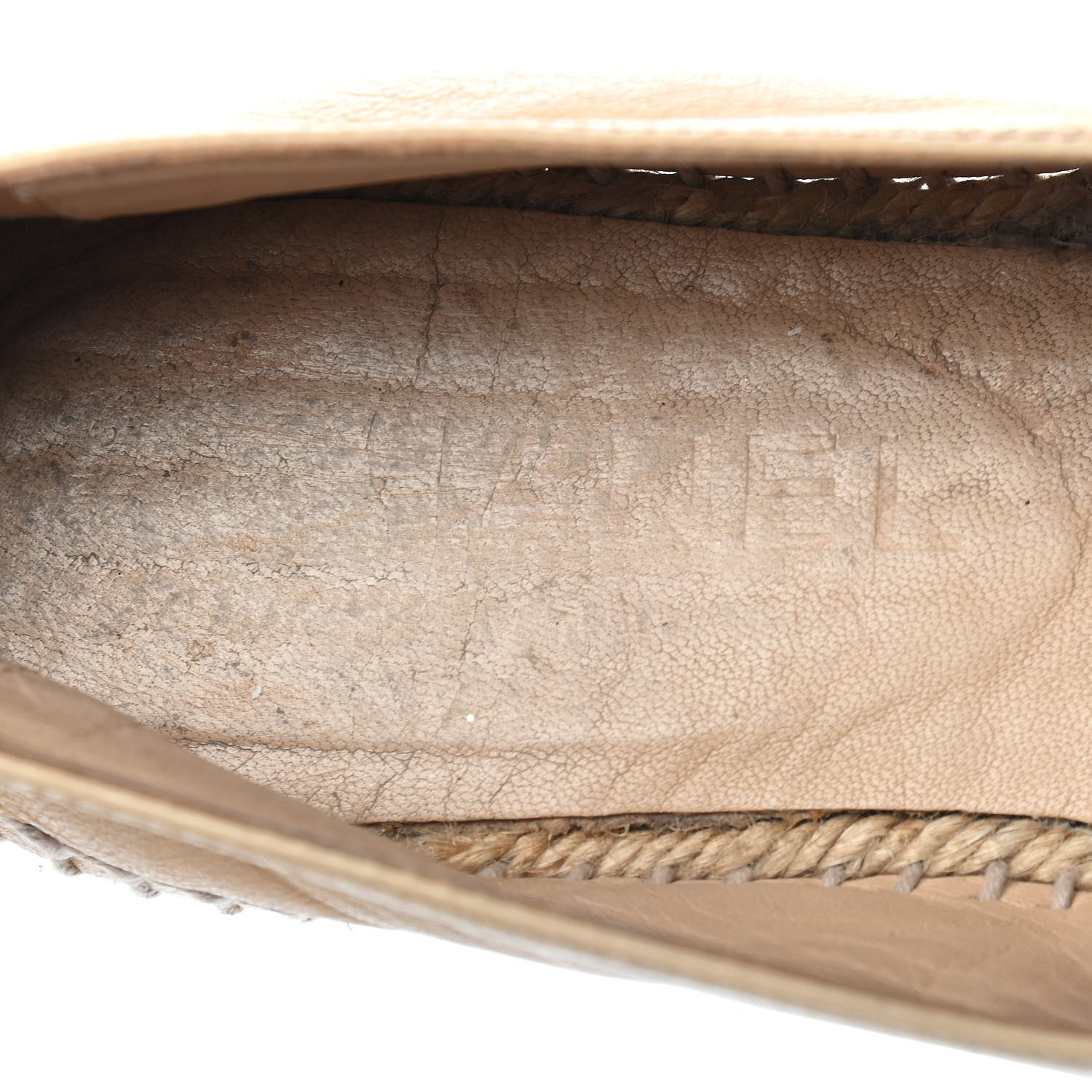 Chanel Lambskin CC Espadrilles 38 Beige Black 6 of 11