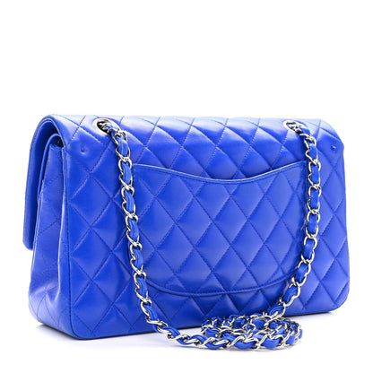 Chanel Lambskin Quilted Medium Double Flap Blue 3 of 12