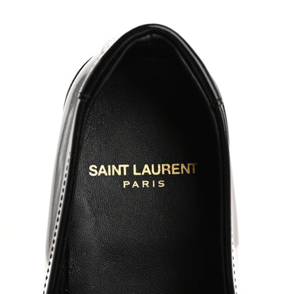 Saint Laurent Calfskin Penny Loafers 35 Black 7 of 9