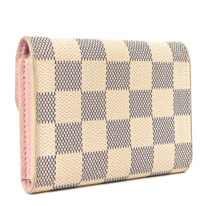 Louis Vuitton Damier Azur Rosalie Coin Purse Rose Ballerine 3 of 8