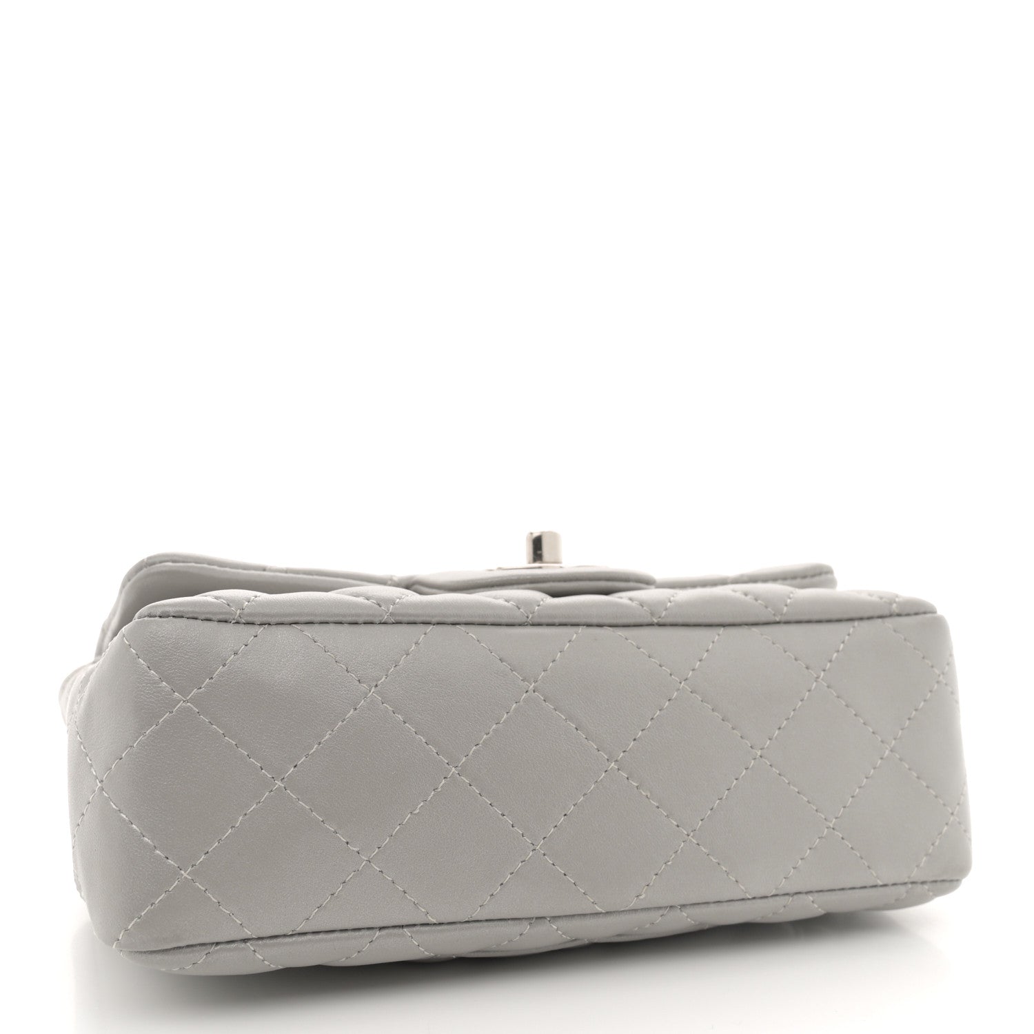 Chanel Metallic Lambskin Quilted Mini Rectangular Flap Silver 4 of 11
