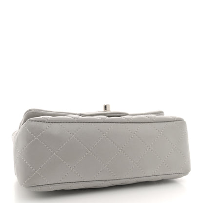 Chanel Metallic Lambskin Quilted Mini Rectangular Flap Silver 4 of 11