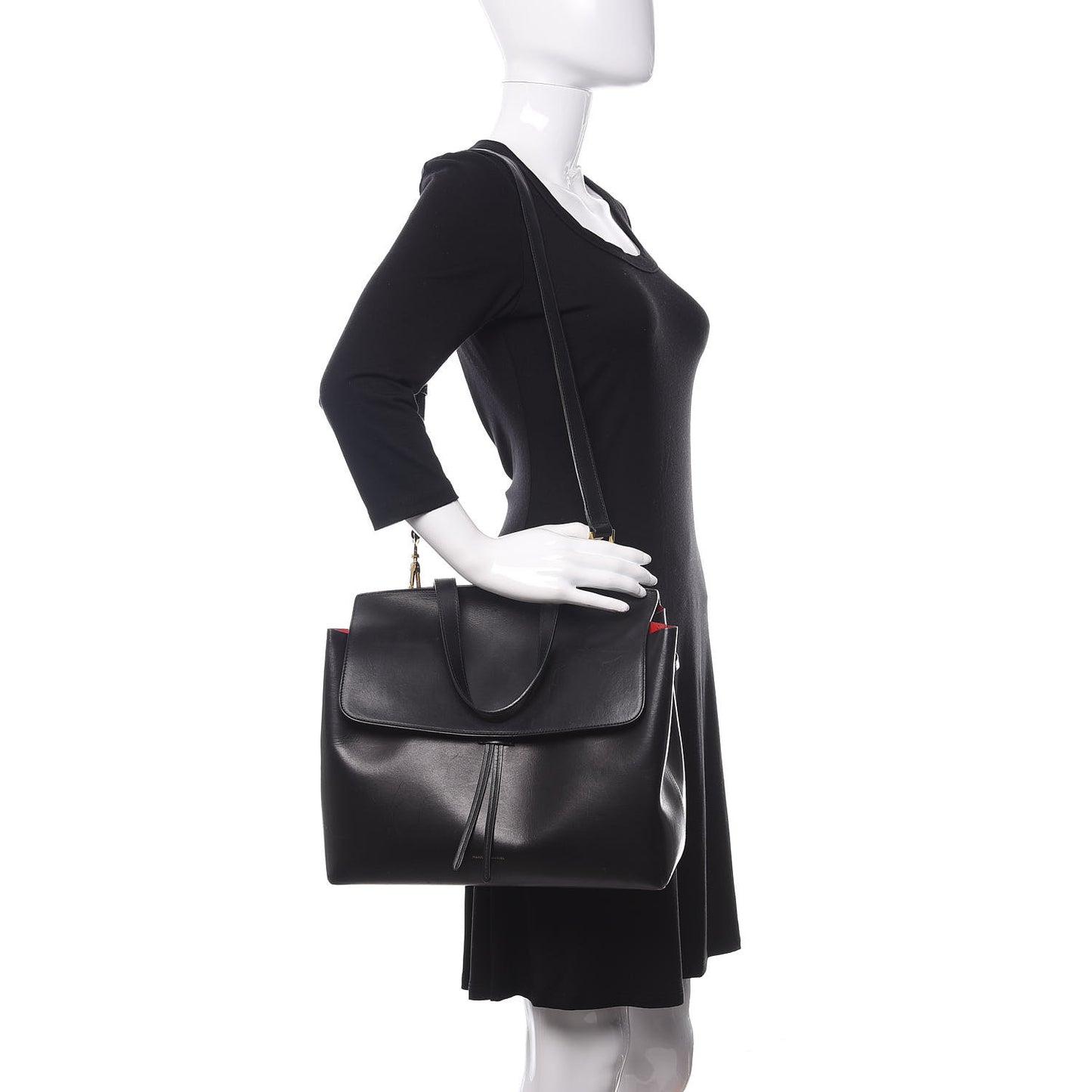 Calfskin Lady Bag Black Flamma