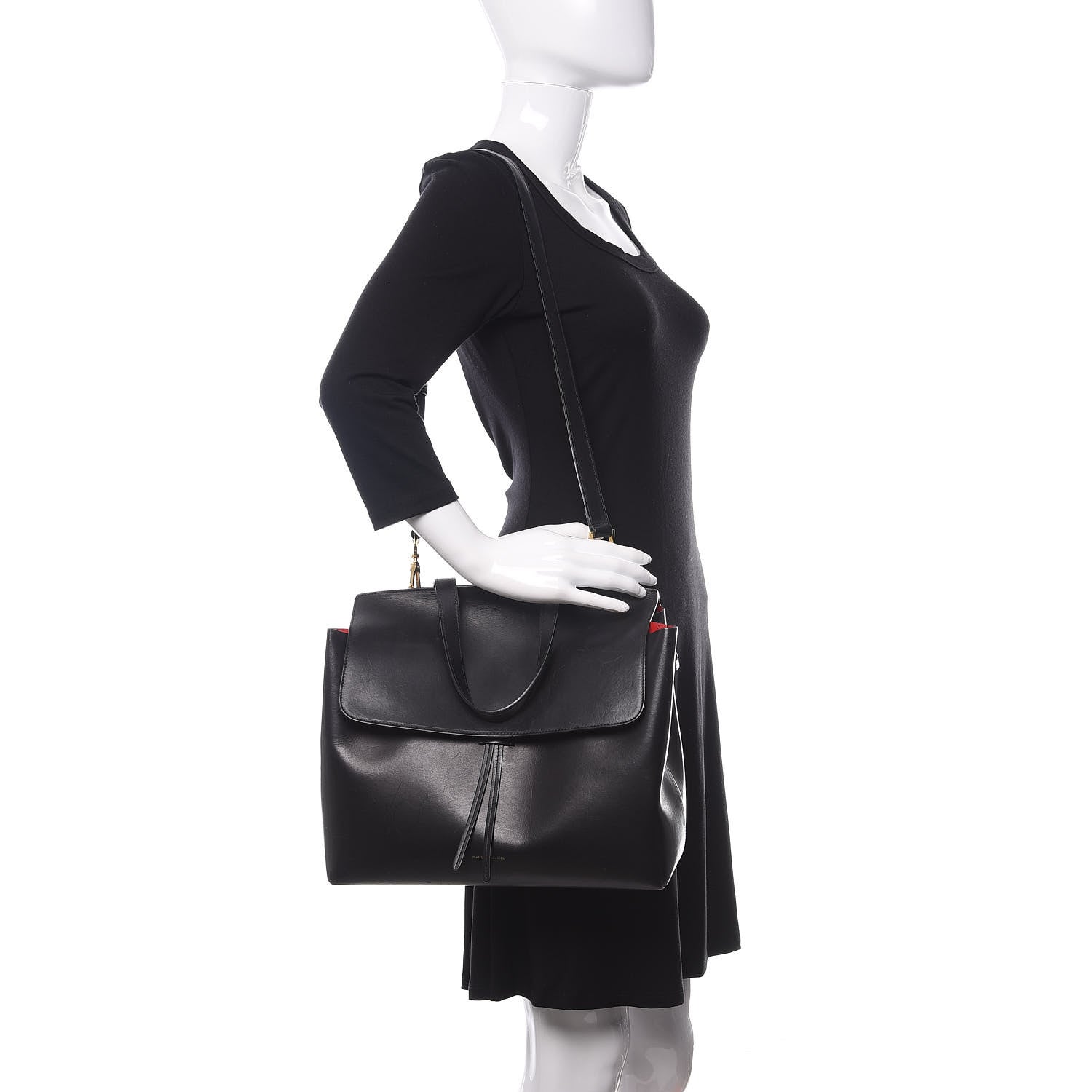Mansur Gavriel Calfskin Lady Bag Black Flamma 2 of 18