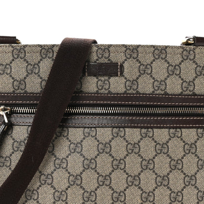 Gucci GG Supreme Monogram Flat Messenger Bag Brown 8 of 10