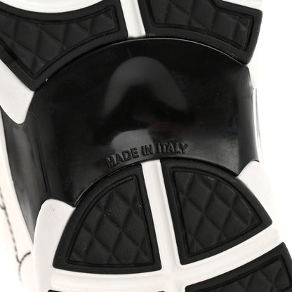 Chanel Cotton Womens CC Sneakers 38 White Black 7 of 10