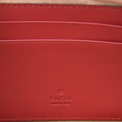 Gucci Calfskin Matelasse Mini GG Marmont Chain Crossbody Bag Hibiscus Red 5 of 9